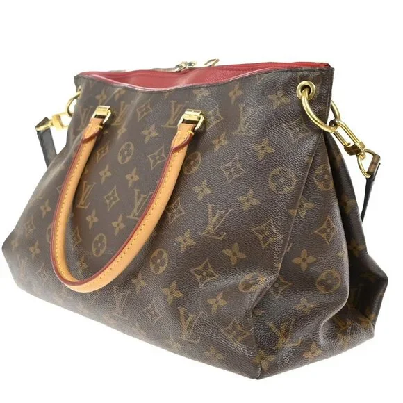 LOUIS VUITTON Pallas 2Way Shoulder Hand Bag Monogram Leather Red M41175 638EG327 - Picture 2 of 16